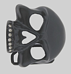 Skull Belt Buckle Men Pirate Skeleton Black Metal Tribal Gothic Tattoo Bling New