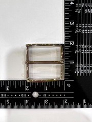 Solid Brass Polished Nickel Belt Buckle Made in Italy Fits 1.57&Prime; Belt Strap