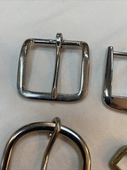 VNTG 5 pc LOT western BELT BUCKLES leather COWBOY rodeo BRASS Loop USA BB336 2