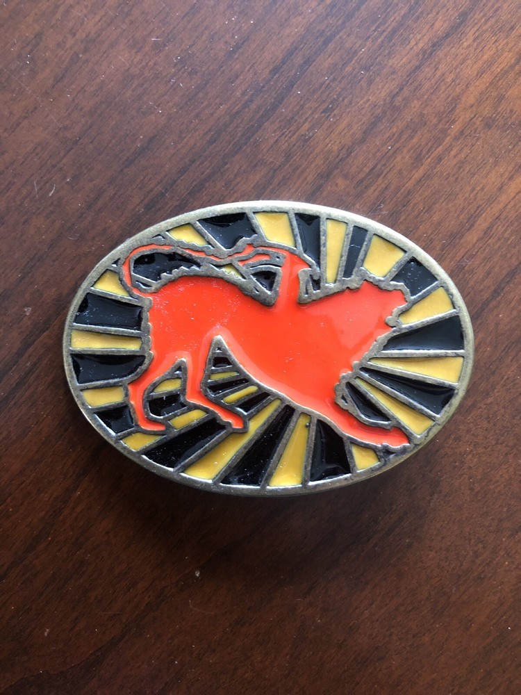 Red Dog Animal Japanese Japan Rising Sun Flag JDM Unisex Men’s Belt Buckle