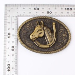 Horse Head Buckles – Super Large Alloy Smooth Buckle Belt Parts Self-Assembly