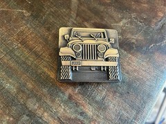 Vintage Brass Jeep Wrangler Belt Buckle 1970s Auto Lover Western Fashion