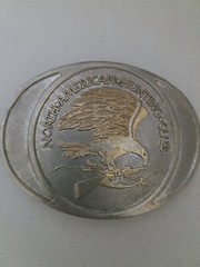 Belt Buckle 24k Gold Rhodium Over Solid Brass 5 3/8&Prime; North American Hunting Club