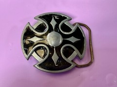 Celtic Iron Cross Enameled Religious Gothic Punk Motorcycle Biker Belt Buckle