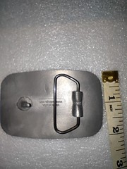 Vintage Pewter Removable Mens Belt Buckle (RAMSEY WINCH) 3.5&Prime;X 2.25&Prime; MADE IN USA