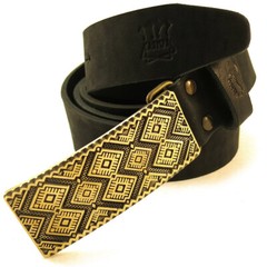 Handmade brass belt buckle « Krayka », Ukrainian ornamental buckle, woven buckle