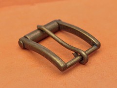 Novelty Mens Antique Brass Single Prong Pin Metal Roller Belt Buckle 1-1/2&Prime;