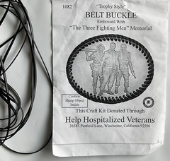 The Three Fighting Men Memorial Trophy Style Oval Belt Buckle Craft Kit – NEW