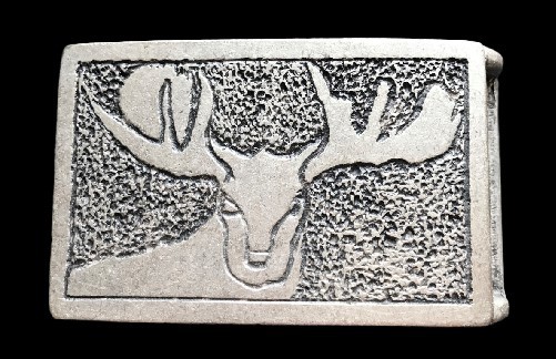 Belt Buckle Moose Head Hunters Deer Buck Wild Animal Metal Cool Belts Buckles