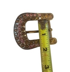 B.B. Simon Full Crystal Belt Buckle Swarovski Colorado Topaz & Rose Crystals