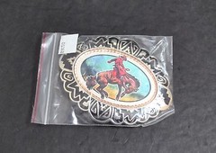 NWOT Horse Cowboy Bucking Bronco Belt Buckle Silver Tone Oxidation Design 4&Prime; G8