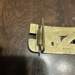USMC solid brass belt buckle “USMC” in large letters 2” tall & 4”wide unpolished
