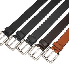 Men&rsquo;s Genuine Leather Belt, 1 1/2&Prime; Wide Classic Prong Buckle 32&Prime;/34&Prime;, Gray