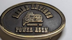 VINTAGE MAINE ANTIQUE POWER ASSN. BELT BUCKLE NORTHWEST BRASS WORKS