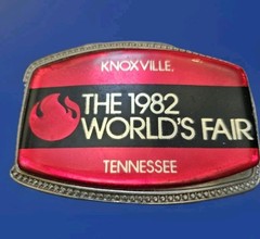 World&rsquo;s Fair 1982 Knoxville Tennessee Vintage Belt Buckle 3in x 2in