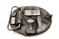 Siskiyou Telephone Lineman 1988 Heavy Duty Metal Belt Buckle Pewter