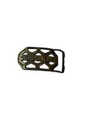 Vintage Jerusalem Brass Tone Belt Buckle Cutout Souvenir Holy Land Hardware