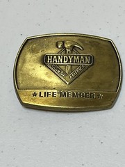 Handyman Club Of America Life Member Belt Buckle 1996 Metal