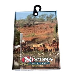 Nocona Silver & Gold Tone Longhorn Belt Buckle Unisex Jeweled New in the Box