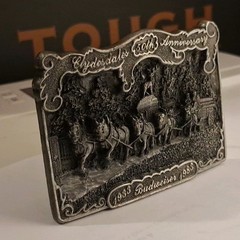 Budweiser Clydesdale 50th Anniversary Commemorative Belt Buckle