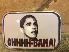 Obama Belt Buckle 3.5” X 2.25” FREE SHIPPING