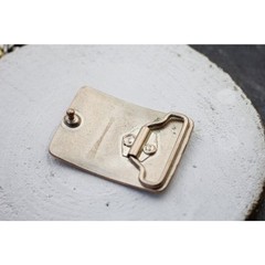 Fluted Effect Belt Buckle, Rosepearl – Rectangular Industrial Design Belts