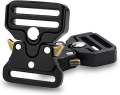 2 Pack Metal Duty Belt Buckles Replacement, 1 Inch Metal Buckle Clip