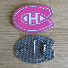 Canadiens Montreal hockey Pink woman belt buckle (choice colors)