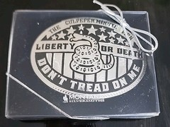 Montana Silversmiths Men&rsquo;s Liberty Or Death Don&rsquo;t Tread On Me Buckle Silver NEW