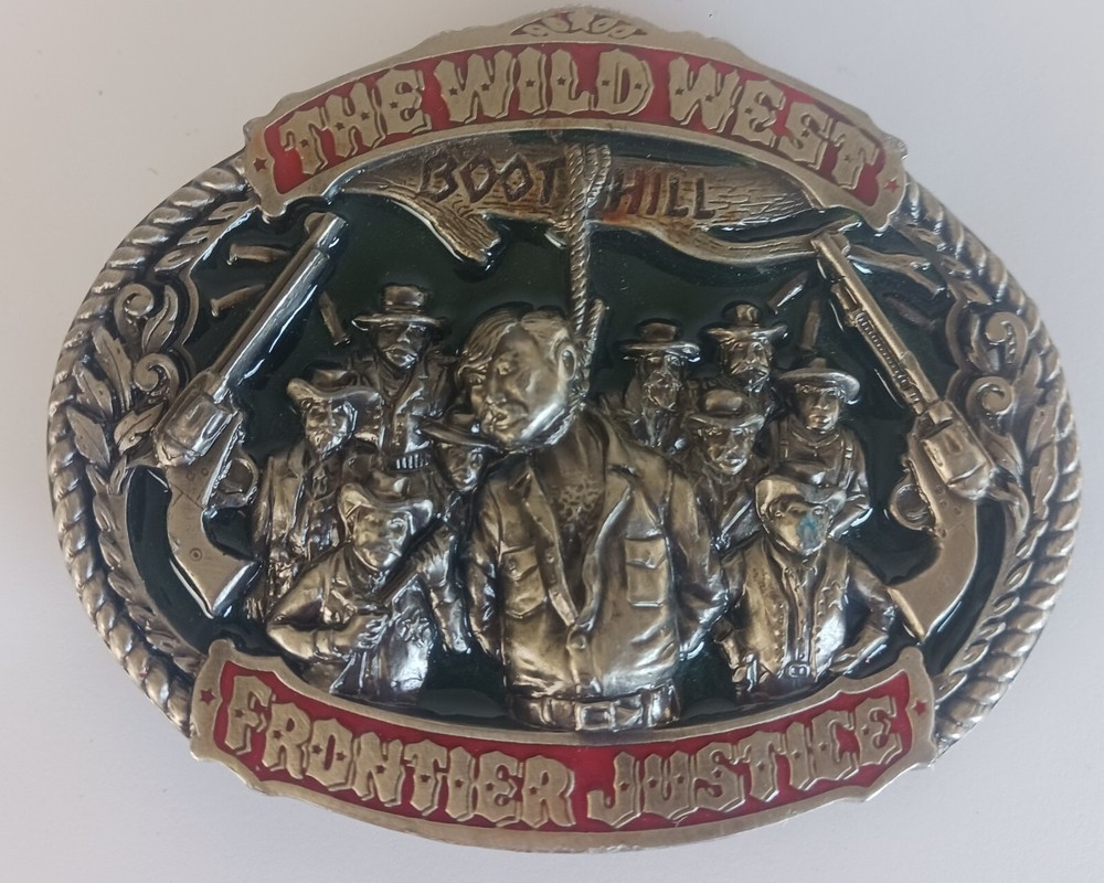 The Wild West Frontier Justice, « Boothill » Zinc Alloy. Belt Buckle, VG Condition