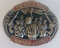 The Wild West Frontier Justice, « Boothill » Zinc Alloy. Belt Buckle, VG Condition