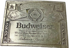 Budweiser Beer Anheuser Busch King Of Beers Vintage Lewis Belt Buckle