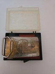 Snap-On BTS SPP-525 Tools 24KT Gold-Silver Plate On Solid Brass Belt Buckle