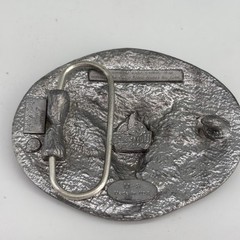 VTG 1992 Siskiyou Belt Buckle Mens Silver Steer Skull Buffalo USA Made M-8