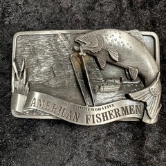 Vtg Fishermen Belt Buckle #494 of 5000 Arroyo Grande American 1985 Commemorative