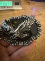 Bald Eagle Motorcycle Belt Buckle Cowboy Rodeo Collector Americana Patriot GIFT