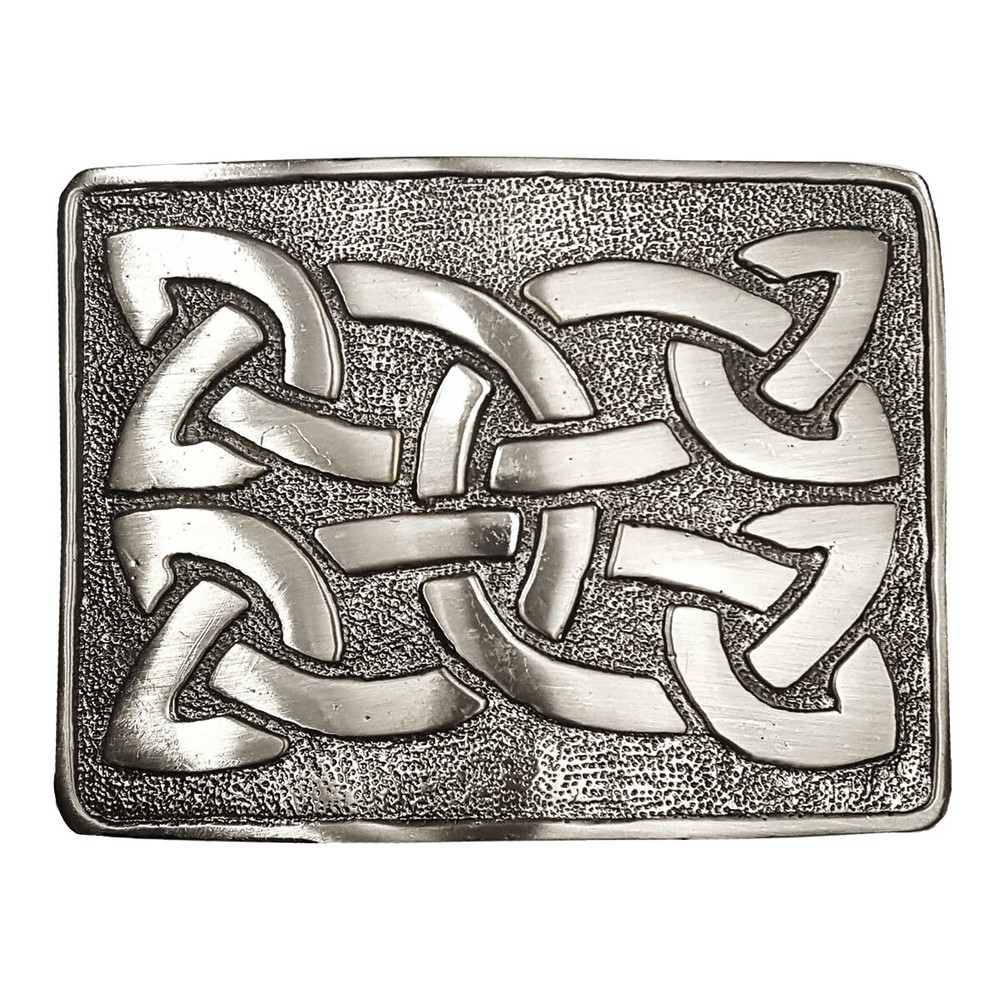 Celtic Weave Antiqued Kilt Belt Buckle Highland Celtic Knot Design