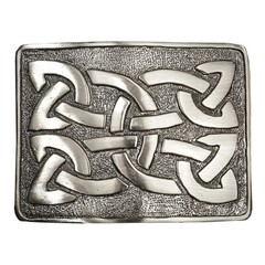 Celtic Weave Antiqued Kilt Belt Buckle Highland Celtic Knot Design