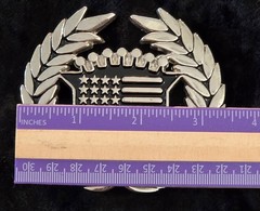 Vintage Belt Buckle Famous Stars and Straps American Flag Cadillac