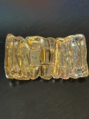 Vintage Collectible Gold Tone Two Piece Metal Buckle