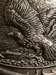 Unbranded Metal Eagle Belt Buckle, Silver tone, 4”x3”, Fits 1.5” Wide Strap