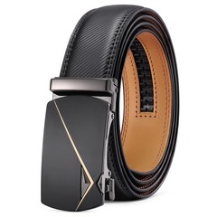 SENDEFN Leather Belt for Men Automatic 24&Prime; to 44&Prime; Waist Adjustable, Black-47