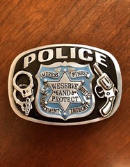 American Police Officer Profession USA Law Enforcement Unisex Men’s Belt Buckle