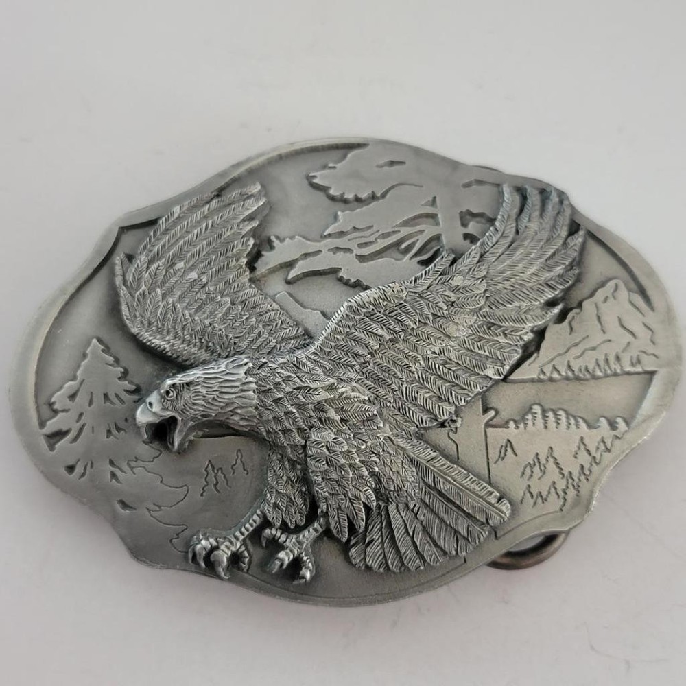 Vintage 1998 Siskiyou Pewter 3 Dimensional Eagle Belt Buckle AG33