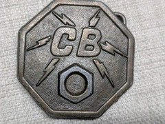 vintage 1970s belt buckle CB RADIO western TRUCKER semi-truck WESTERN cowboy