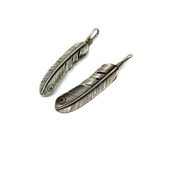 2pcs/Set Brass Charm Feathers Decoration Accessories Jewelry lot