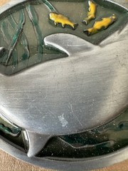 Dolphin Fish Wildlife Enamel Metal Belt Buckle