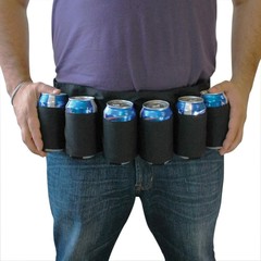 Redneck 6 Pack Beer & Soda Can Holster Belt – BLACK
