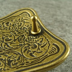 Heavy duty Solid Brass print Flowers Classical Men&rsquo;s Belt Buckles for 1.5&Prime; Belt