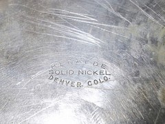 Vtg RENALDE Denver SILVER Nickel Brass WESTERN Revolver GUN & ROSES Belt BUCKLE